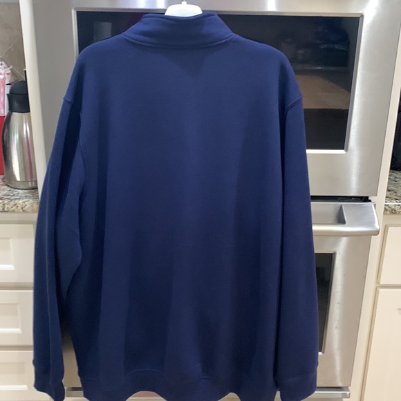 Sport-Tek size 2XL navy blue fleece zipper jacket with inside & Outside pockets. - Picture 6 of 15